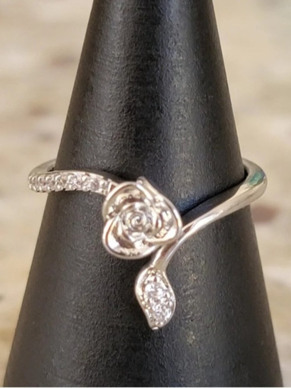 18K Gold Plated Rose Ring NEW